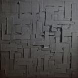 Painting titled "GRAND MONOCHROME NO…" by Sandrine Hartmann, Original Artwork, Acrylic Mounted on Wood Stretcher frame