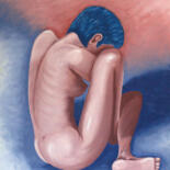 Painting titled "Femme nue 1" by Paul Santander, Original Artwork, Oil