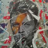 Collages titulada "David Bowie" por Sara Arnaout, Obra de arte original, Acrílico