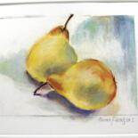 Drawing titled "poires 4/pears 4" by Sarah François, Original Artwork, Pastel