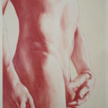 Рисунок под названием "Intimate sketches #1" - Sasha Green, Подлинное произведение искусства, Пастель