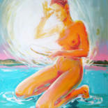 Картина под названием "Birth of Venus" - Elena Sayapina, Подлинное произведение искусства, Акрил