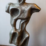 Sculpture titled "Last Human" by Michael Levchenko, Original Artwork, Metals
