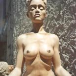 Sculpture titled "Lilith" by Alain Bruneau, Original Artwork, Wood