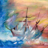 Artcraft titled "Gemi - Ship" by Veysel Şen, Original Artwork