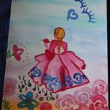 Malarstwo zatytułowany „Affiche Princesse” autorstwa Serenamente-Fr, Oryginalna praca, Akwarela