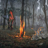 Peinture intitulée "Mysterious phenomen…" par Sergei Krupkin, Œuvre d'art originale, Huile