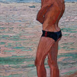 Painting titled "On the shore" by Sergey Sovkov, Original Artwork, Oil