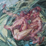 Peinture intitulée "Romp in the Grass" par Sergey Sovkov, Œuvre d'art originale