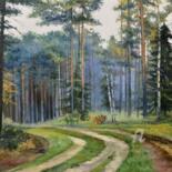 Pintura titulada "In the woods" por Sergey Lutsenko, Obra de arte original