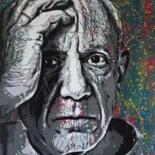 Painting titled "Picasso" by Sérgio Clemente, Original Artwork, Acrylic