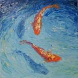 Painting titled "mes poissons" by Sergius, Original Artwork