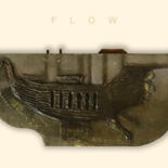Sculpture intitulée "Flow" par Sergii Shkoliar, Œuvre d'art originale, Huile Monté sur Panneau de bois