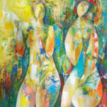 Painting titled "Symphony in Color" by Seyran, Original Artwork, Oil Mounted on Wood Stretcher frame