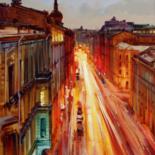 Painting titled ""Petersburg time 0…" by Shalaev Alexey, Original Artwork, Oil