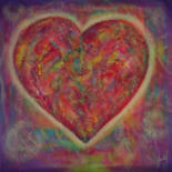 Peinture intitulée "Planète coeur, rêve…" par Shanty, Œuvre d'art originale, Acrylique
