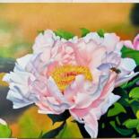 Painting titled "Blossoming Splendor…" by Shaoxin Huang, Original Artwork, Oil