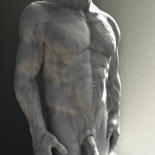 Sculpture intitulée "Beautiful Man II" par Sherry Tipton, Œuvre d'art originale, Pierre