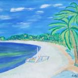 Malarstwo zatytułowany „La Playa” autorstwa Kristof, Oryginalna praca, Tempera