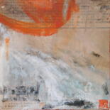 Painting titled "Soleil-orange" by Simone Cros-Morea, Original Artwork, Acrylic