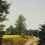 Painting titled "Le petit chemin de…" by Lark Sindia, Original Artwork