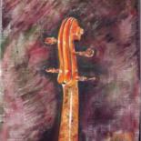 Peinture intitulée "Sur un air de violon" par Sylvie Briand, Œuvre d'art originale, Huile