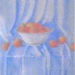 Painting titled "Se draper de pommes" by Sylvie Briand, Original Artwork