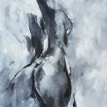 Peinture intitulée "nude in black and w…" par Skipp Von Danzig, Œuvre d'art originale, Huile