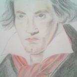 Painting titled "Beethoven" by Salzitsa Milanova, Original Artwork, Oil