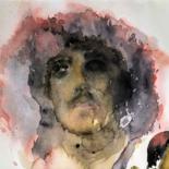 Painting titled "Don't believe a wor…" by Benny Smet, Original Artwork, Watercolor
