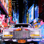 Pittura intitolato "1980 Cadillac (New…" da Sócrates Rízquez, Opera d'arte originale, Smalto Montato su Alluminio