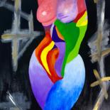 Картина под названием "Emotional paralysis" - Sofia Teo, Подлинное произведение искусства, Акрил