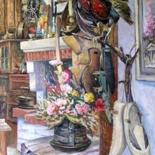 Painting titled "In collector's home" by Andrey Soldatenko, Original Artwork, Oil