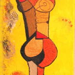 Malerei mit dem Titel "FEMME DEVARIEE" von Sonia Mandel, Original-Kunstwerk, Acryl