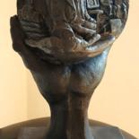 Sculpture titled "Mon Escher" by Sonia Michel, Original Artwork, Terra cotta