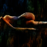 Malerei mit dem Titel "on the floor (nude…" von Soontou Baarn, Original-Kunstwerk, Digitale Malerei