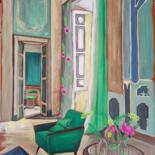 Peinture intitulée "Le salon vert" par Sophie Ackermann, Œuvre d'art originale, Acrylique