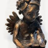 Sculpture intitulée "les tourtereaux / l…" par Sophie Barut, Œuvre d'art originale, Bronze