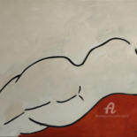 Картина под названием "Courbes" - Sophie Dumont, Подлинное произведение искусства, Масло Установлен на Деревянная рама для н…
