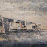 Peinture intitulée "Les falaises grises" par Sophie Dumont, Œuvre d'art originale, Huile Monté sur Châssis en bois