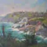 Painting titled "Praia da Joatinga" by Sousa Rodrigues, Original Artwork, Oil
