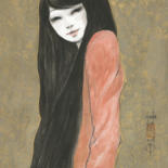 Painting titled "Otome ( fille ) ~22…" by Souske, Original Artwork, Watercolor