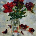 Peinture intitulée "Roses Courage and L…" par Anatoly, Œuvre d'art originale, Huile