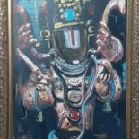 Schilderij getiteld "Divine" door Srikanth Babu Adepu, Origineel Kunstwerk, Marker Gemonteerd op Houten paneel