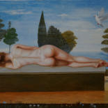 Painting titled "Before the annuncia…" by Stan Bert Singer, Original Artwork, Oil Mounted on Wood Panel