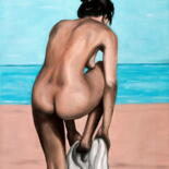 Pittura intitolato "Beach 25" da Stanimir Stoykov, Opera d'arte originale, Olio