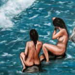 Painting titled "Beach 26" by Stanimir Stoykov, Original Artwork, Oil