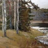 Painting titled "«Mikhailovskoye»" by Stanislav Antipov, Original Artwork, Oil