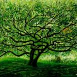 Painting titled "Japanese Tree" by Stan Sweeney, Original Artwork