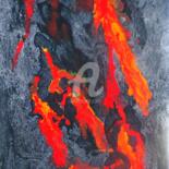 Painting titled "Magma" by Stefania Colizzi, Original Artwork, Other